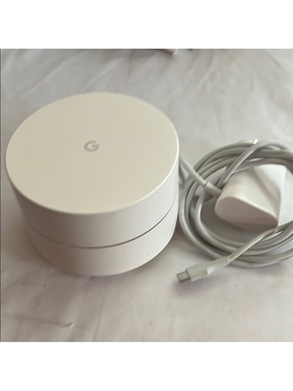 Google White WiFi Router with power adapter